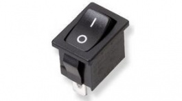 RND 210-00554, Power Rocker Switch, Black, On-Off, RND Components
