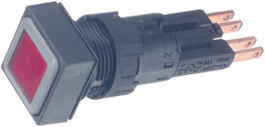 Q18LT-RT, Illuminated push button 18 x 18 mm red, Eaton