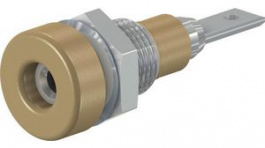 23.0030-27, Panel Mount Socket 2mm Brown 10A 30V Optalloy-Plated, Staubli (former Multi-Contact )