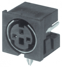 MD04SYC-S, Device socket, Mini-DIN 4 -pin Mini-DIN 4 Soldering Connection, Deltron swiss