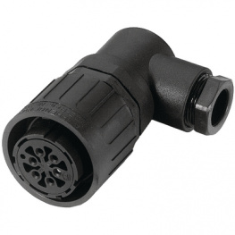 C016 10F008 003 1, Female cable connector, angled 8+PEP, Amphenol
