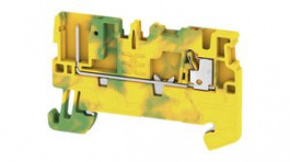 2482220000, Terminal Block, Push-In, 2 Poles, 1.5mm2, Green / Yellow, Weidmuller