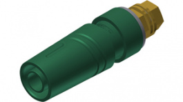 SAB 2600 G M4 Au green, Laboratory socket diam. 4 mm Green CAT II 42 mm, SKS Kontakttechnik