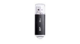 SP064GBUF2U02V1K, USB Stick, Ultima U02, 64GB, USB 2.0, Black, Silicon Power