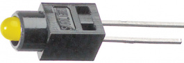 0035.1342, LED; в корпусе; желтый; 3мм; Кол-во диод: 1; 30мА; Линза: желтая; 60°, Schurter