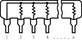 L091S153LF, Resistor network SIL 15 kOhm +- 2 %, BI Technologies