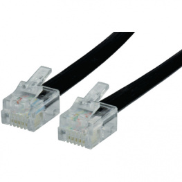 VLTP90300B50, Плоский кабель RJ12 6P6C RJ12 6P6C 5 m черный, Valueline