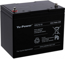 YPC75-12, Lead-acid battery 12 V 75 Ah, Yuasa