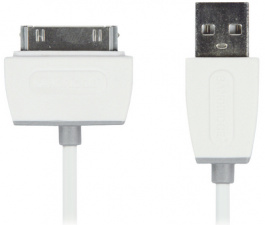 BBM39100W10, Кабель для зарядки и синхронизации, для iPod/iPhone/iPad белый, Bandridge