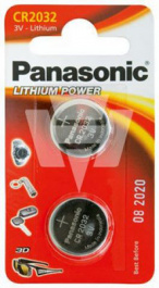 CR2032EP/2B [2 шт], Button cell battery,&nbsp;&nbsp;Lithium Manganese Dioxide, 3 V, 225 mA, Panasonic