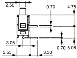 TG36W010000, Slide switch on-on 1P, APEM