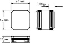 242408FPS-220M-01, Inductor, SMD 22 uH 1 A +-20%, FASTRON