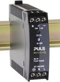 ML30.241, MiniLine Rail mounted PSU (DIN) 24 V DC 1.3 A 30 W, PULS