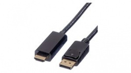 11.04.5788, Video Cable, DisplayPort Plug - HDMI Plug, 3840 x 2160, 5m, Roline