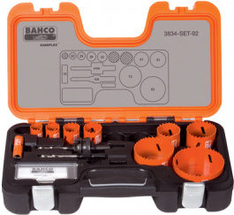 3834-SET-92, 11-piece hole saw set, Bahco
