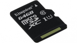 SDC10G2/64GBSP, microSD Card, 64 GB, Kingston