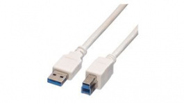 11.99.8871, USB Cable USB-A Plug - USB-B Plug 3m White, Value
