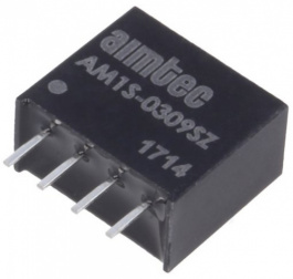 AM1S-0309SZ, Преобразователь: DC/DC; 1Вт; Uвх:2,97?3,63В; 9ВDC; Iвых:111мА, AIMTEC
