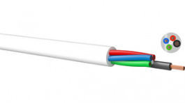 LEDOTRONIC 3X0.5+1X1.0QMM WS, Control Cable 3x 0.5mm2 PVC Unshielded 100m White, Kabeltronik