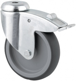 2477PJO100P30, Steering castor with brake 100 mm, Tente