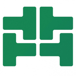 104437, Floor Corner Marks, T-shaped PU=1 PAK, Brady