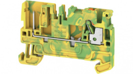 1513870000, APGTB 2.5 PE 2C/1 terminal block a push-in, 0.5...2.5 mm2 800 vac 24 a green / y, Weidmuller