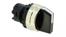 YW4S-2, Selector Switch Actuator, 2 Positions, Metal, Black, Latching Function, IDEC