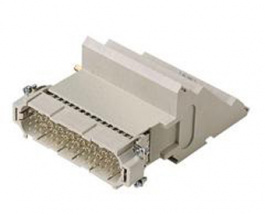 CTM 64 R, CT, 64 poles + earth, male insert, with male contacts, silver plated, ILME