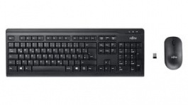 S26381-K410-L420, Silent Slim Wireless Keyboard and Mice, 1600dpi USB Black, Fujitsu