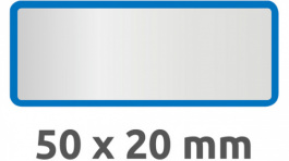 6914, Inventory Labels, 10 sheets/50 labels, 50 x 20 mm, Silver / Blue, Zweckform