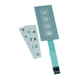 CCM4TR, Membrane keypad 4 push-buttons, APEM