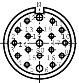 99 4634 00 19, Device sockets, 19-pin 623 Poles=19 Female, Binder