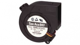 9BMB24P2G01, Blower DC 95x97x33mm 24V 1.34m\x1a/min San Ace 9BMB, Sanyo Denki
