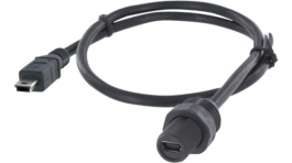 1310-0009-11, 1m Waterproof USB Connector USB Mini-B 5-Pin Socket-USB Micro-B Plug, Encitech Connectors