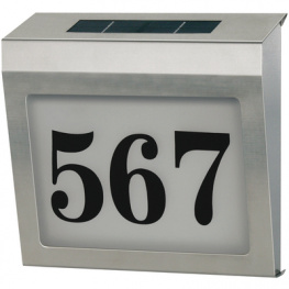 1179810, LED solar house number stainless steel, Brennenstuhl