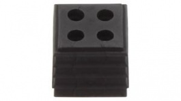 2583560000, Cable Grommet, 4 Inserts, 4 ... 5mm, TPE, Black, Weidmuller