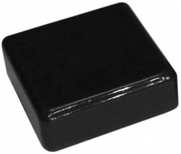 RND 210-00235, Cap black Square 12x12x4.0 mm, RND Components