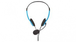 CHST100BU, PC Headset On-Ear 2x 3.5 mm Jack Plug 2m Blue, Nedis (HQ)