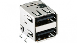 2410 05, USB 2.0 A connector, Socket, angled, Lumberg Connect