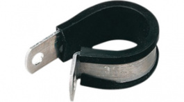 ALU17C AL/CR BK 100, Cable Clamp Aluminium/Chloropene diam. 23.8 mm Black, HellermannTyton