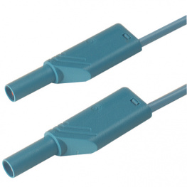 MLS WS 25/1 BLAU / BLUE, Safety test lead diam. 4 mm blue 25 cm CAT II, SKS Kontakttechnik