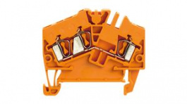 1706050000, Feed-through Terminal Block, Tension Clamp, 3 Poles, 24A, 2.5mm\x1a, Orange, Weidmuller