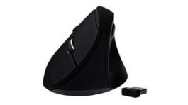 MW500-1E, Wireless Vertical Ergonomic Mouse 1600dpi Optical Black, V7