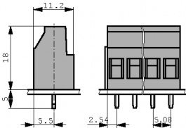 1711738, MKDS 3/3-5,08 pcb terminal block 0.2...4 mm2 solid 0.2...2.5 mm2 stranded 5.08 m, Phoenix Contact