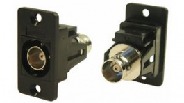 CP30638, RF Panel Feed-Through 75Ohm, Black Plastic, CSK, BNC Socket - BNC Socket, Cliff