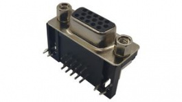 RND 205-01001, Socket D-Sub Connector, DE-15, PCB THT 90°, RND Connect
