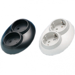 E18 311 87, Wall outlet 2-way w/earth, SCHNEIDER ELECTRIC