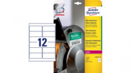 L7913-10, Ultra Resistant Outdoor Labels, 12, Permanent, 99.1 x 42.3 mm, Zweckform