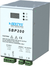 SBP200, Power Supply 200W, Programmable Wide Range\36-200Vdc, NEXTYS