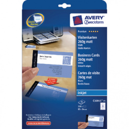 C32015-25, Premium Business Cards, 25 x 8 cards, 85 x 54 mm, Zweckform